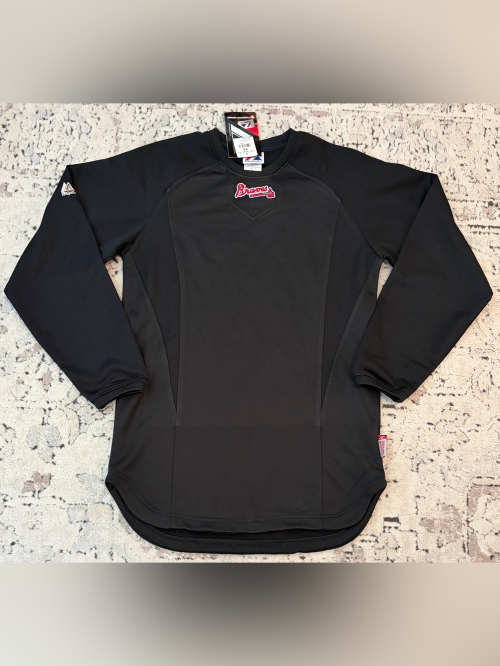 Majestic Authentic Atlanta Braves Therma Base MLB Pullover Sweatshirt Men’s XS